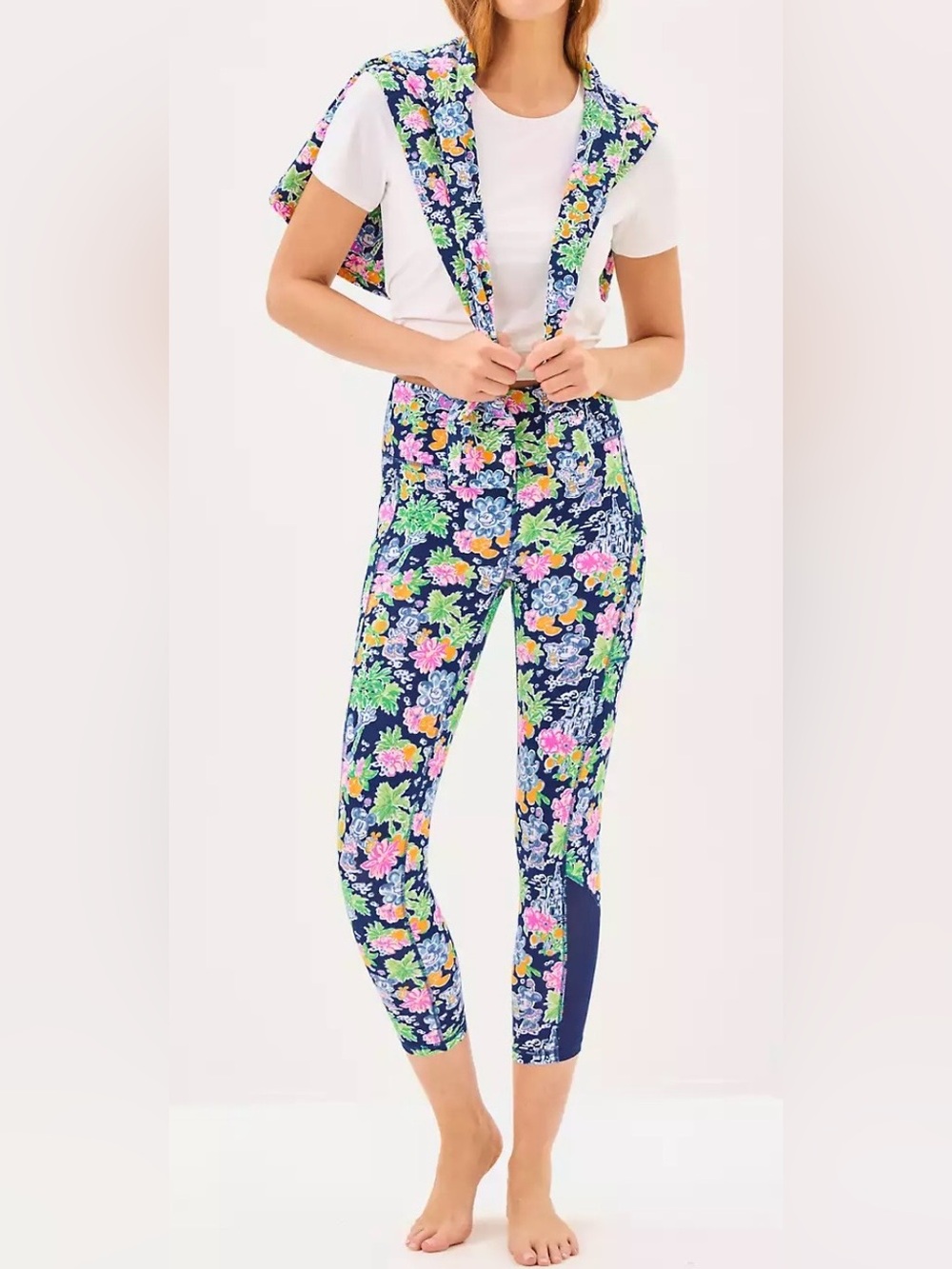 Lilly Pulitzer x Disney Weekender High-Rise Leggings Size XS Mickey Minnie 🌸